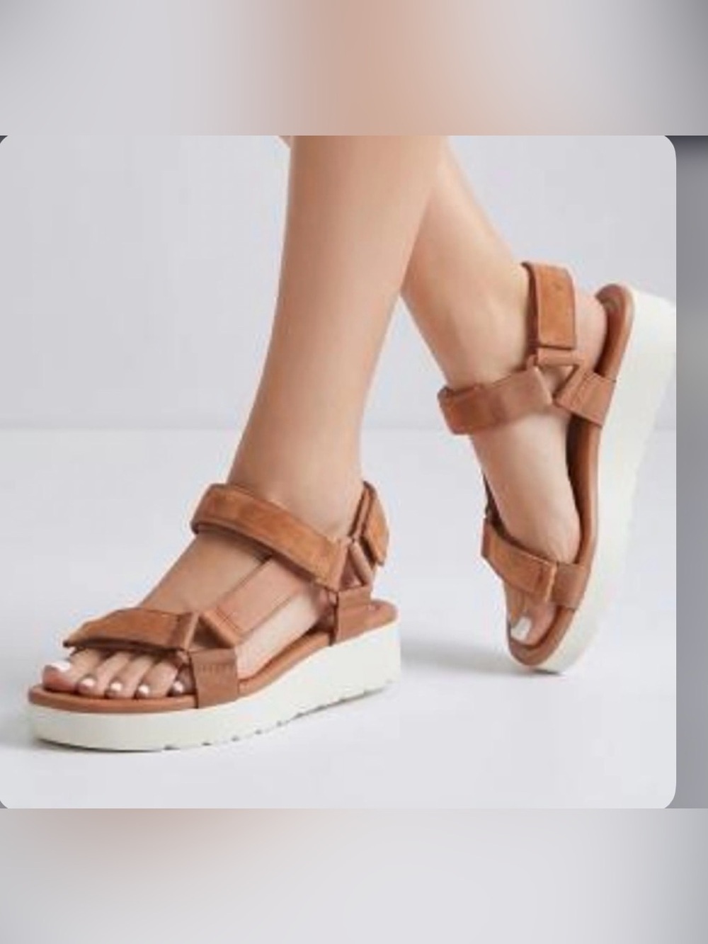 Vince Carver Suede Leather Platform Sport Sandals. size 7.5 (38EU)